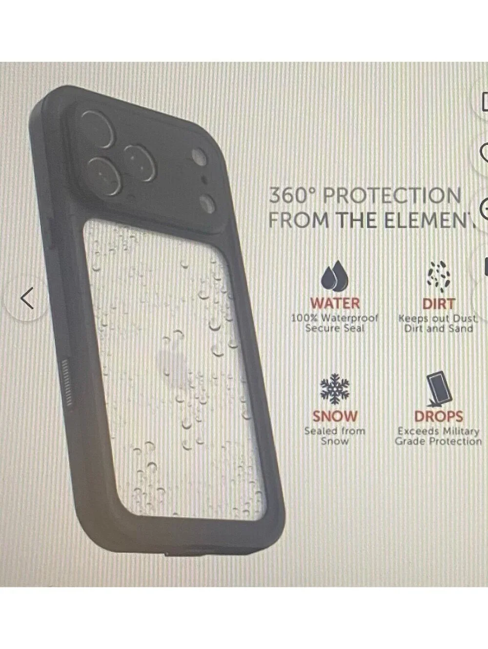 Body Glove Tidal Waterproof Case for iPhone 17 Pro Max Black/Clear